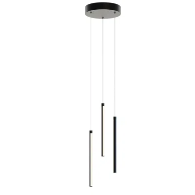 Afx Rosemont 8.25" Wide 3-light Black Led Pendant