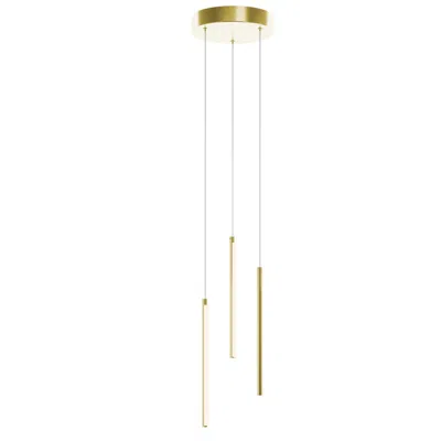 Afx Rosemont 8.25" Wide 3-light Satin Brass Led Pendant