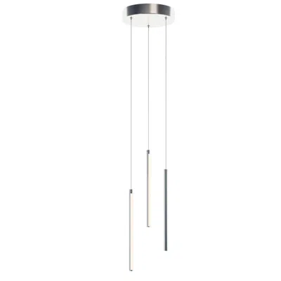 Afx Rosemont 8.25" Wide 3-light Satin Nickel Led Pendant