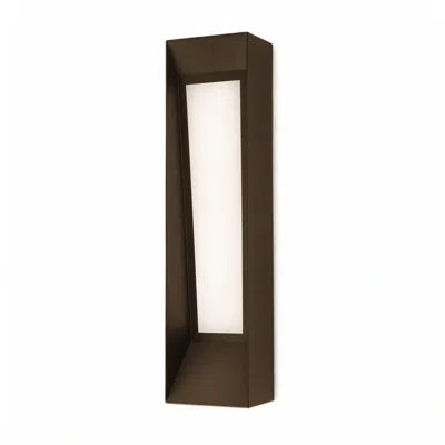 Afx Rowan 20" High Bronze Led Wall Sconce With White Acrylic Shade