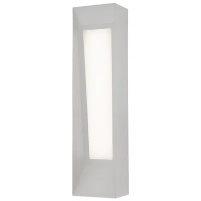 Afx Rowan 20" High Textured Grey Led Wall Sconce With White Acrylic Shade