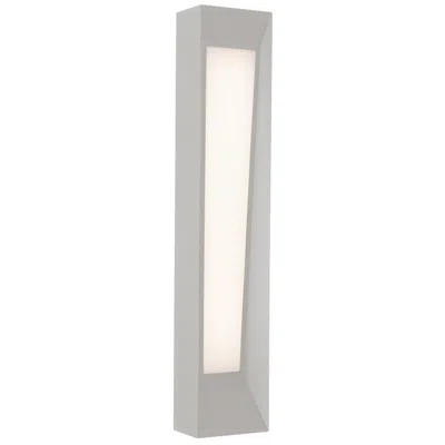 Afx Rowan 36" High Textured Grey Led Wall Sconce With White Acrylic Shade