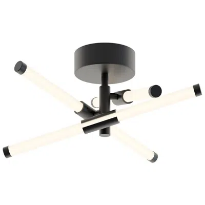 Afx Rusnak 15.5" Wide Black Led Semi-flush Mount