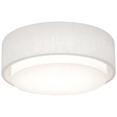 Afx Sanibel 16" Wide White Double Layer Modern Drum Ceiling Light