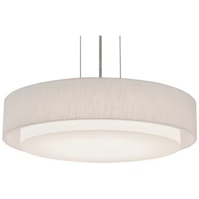Afx Sanibel 18" Led Pendant - Satin Nickel Finish - Linen White Shade