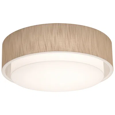 Afx Sanibel 18" Wide Jute Double Layer Drum Ceiling Light