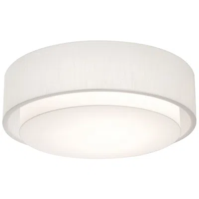 Afx Sanibel 18" Wide White Double Layer Drum Ceiling Light