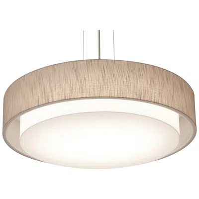 Afx Sanibel 23 1/4" Wide Satin Nickel Drum Pendant Light