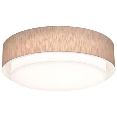 Afx Sanibel 32" Wide White Led Flush Mount With Jute Shade