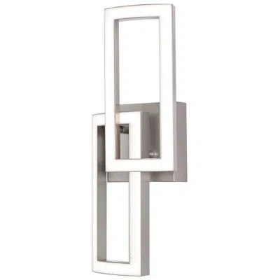 Afx Sia 16.75" High Painted Nickel Led Sconce