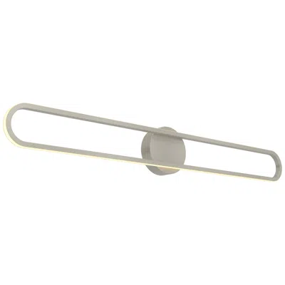 Afx Sienna 34.5" Wide Painted Nickel Led Vanity In Silver