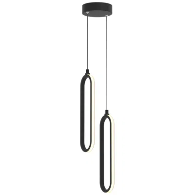 Afx Sienna 5" Wide 13" High Black Led Multi-light Pendant