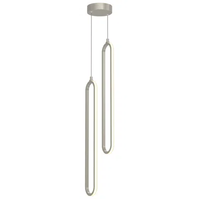 Afx Sienna 5" Wide 2-light Painted Nickel Led Pendant