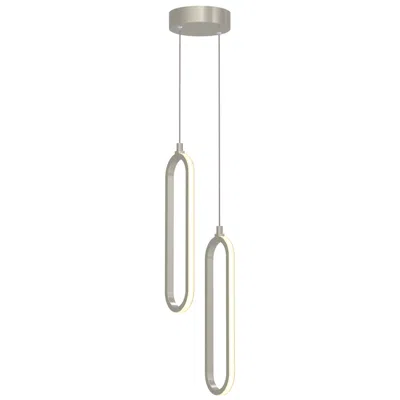 Afx Sienna 5" Wide 2-light Painted Nickel Led Pendant