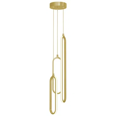 Afx Sienna 6" Wide 3-light Gold Led Pendant