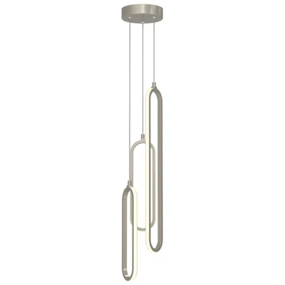 Afx Sienna 6" Wide 3-light Painted Nickel Led Pendant