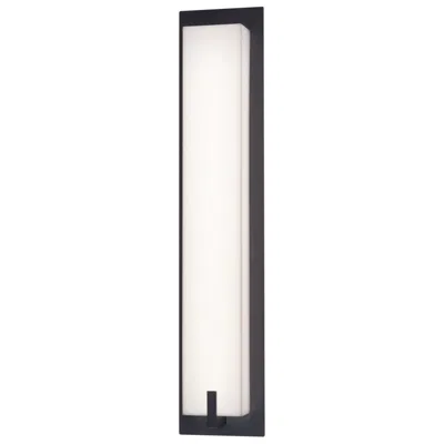 Afx Sinclair 18" High Black Led Wall Sconce With White Acrylic Shade