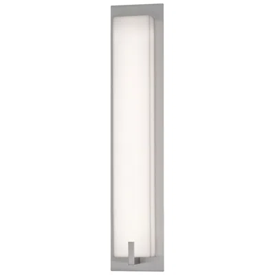 Afx Sinclair 18" High Satin Nickel Led Wall Sconce With White Acrylic Shade In Gray