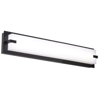 Afx Sinclair 24" Wide Black Led Vanity Light With White Acrylic Shade