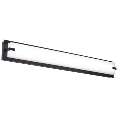 Afx Sinclair 36" Wide Black Led Vanity Light With White Acrylic Shade