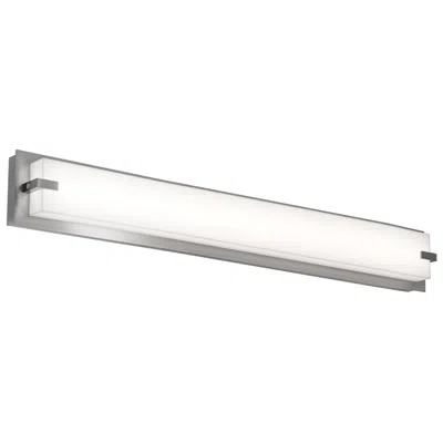 Afx Sinclair 36" Wide Satin Nickel Led Vanity Light With White Acrylic Shade