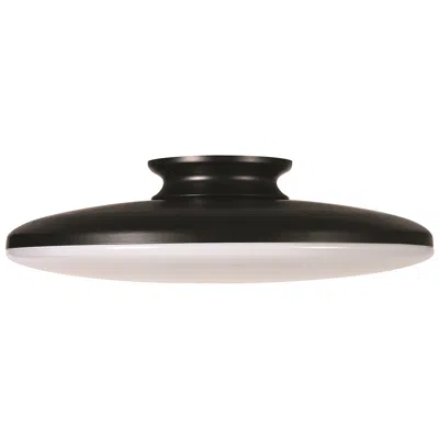 Afx Skye 15" Wide Round Black Metal Led Ceiling Light
