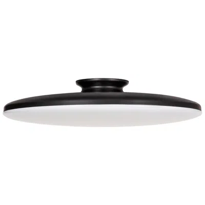 Afx Skye 19" Wide Round Black Metal Led Ceiling Light