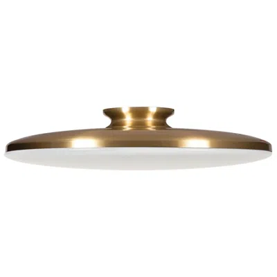 Afx Skye 19" Wide Round Satin Brass Modern Led Ceiling Light