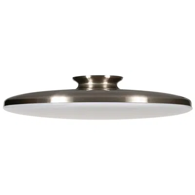 Afx Skye 19" Wide Round Satin Nickel Metal Modern Led Ceiling Light