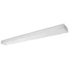 Afx Sofia 48" Wide White Led Flush Mount In Silver