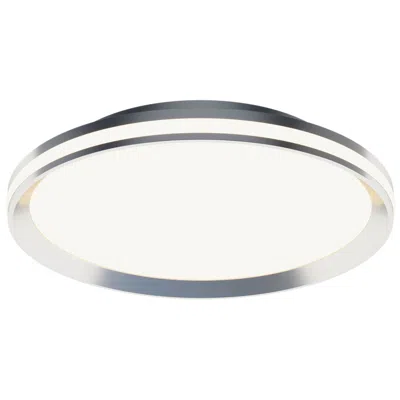 Afx Sona 16" Wide Satin Nickel Led Flush Mount In White