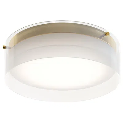 Afx Studio 12" Wide Satin Brass Led Ceiling Flush Mount