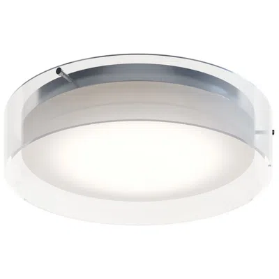 Afx Studio 15.5" Wide Polished Chrome Led Ceiling Flush Mount
