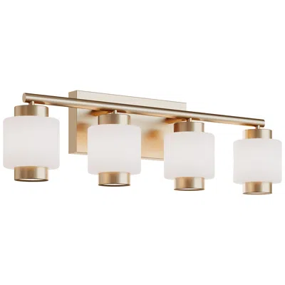 Afx Sydney 7" Wide 4-light Light Antique Brass Led Vanity Light