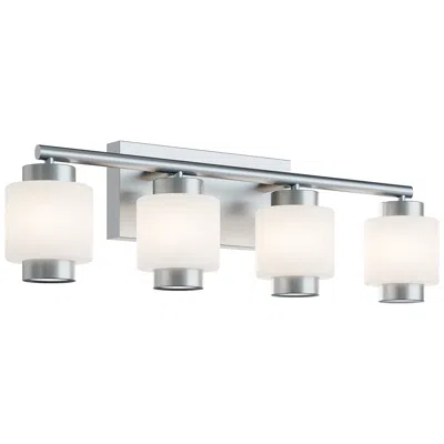 Afx Sydney 7" Wide 4-light Satin Nickel Led Vanity Light