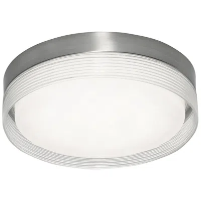 Afx Tribeca 12" Wide Satin Nickel Led Flush Mount