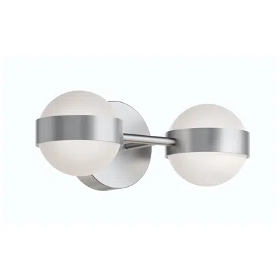 Afx Verona 14" Wide Satin Nickel Led Vanity With White Acrylic Shade