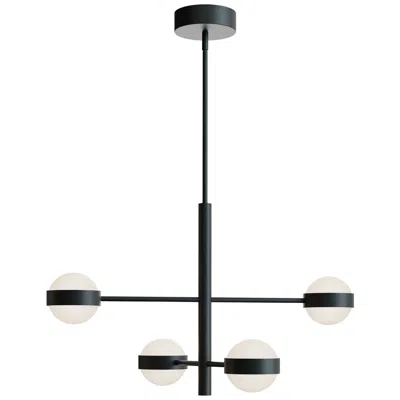 Afx Verona 30" Wide 4-light Black Finish Led Pendant Light