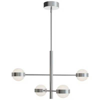 Afx Verona 30" Wide 4-light Satin Nickel Finish Led Pendant Light