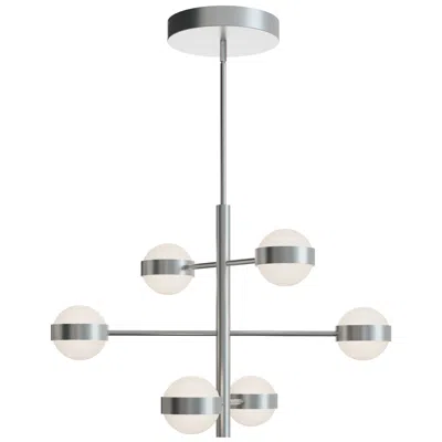 Afx Verona 30" Wide 6-light Satin Nickel Led Finish Pendant Light