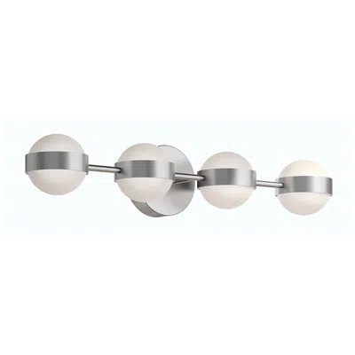 Afx Verona 30" Wide Satin Nickel Led Vanity With White Acrylic Shade