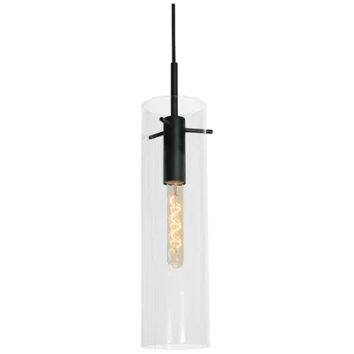 Afx Vista 4.7" Wide Black Pendant With Clear Glass Shade