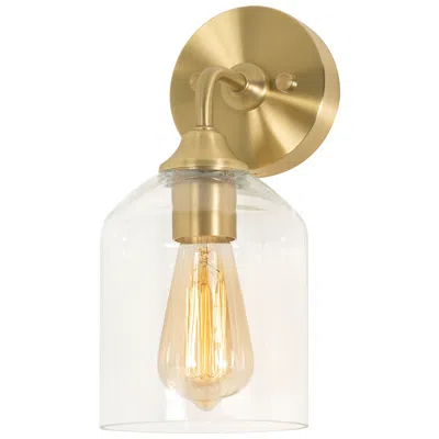 Afx William 11 3/4" High Satin Brass Wall Sconce
