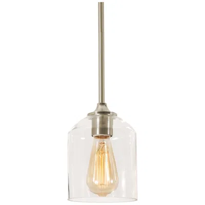 Afx William 6" Pendant - Satin Nickel