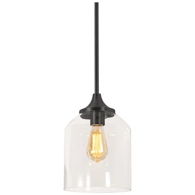 Afx William 7 3/4" Wide Black Mini Pendant