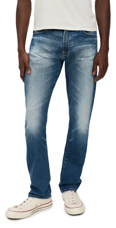Ag -ed Slim Straight Denim 32 13 Years San Martin In Brown