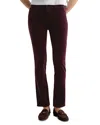 Ag 1875 Mid Rise Slim Straight Corduroy Pants In Burgundy