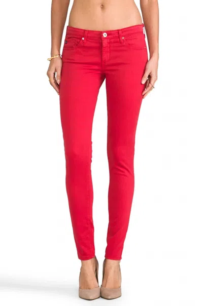 Ag Absolute Jeggings In Maraschino In Red