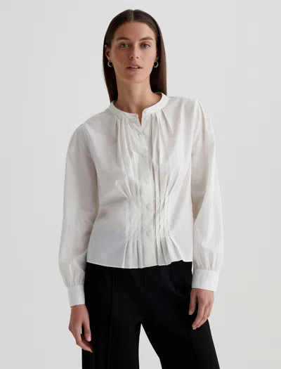 Ag Adalyn Pintuck Blouse In Powder