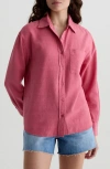 AG AG ADDISON LINEN BLEND BUTTON-UP SHIRT